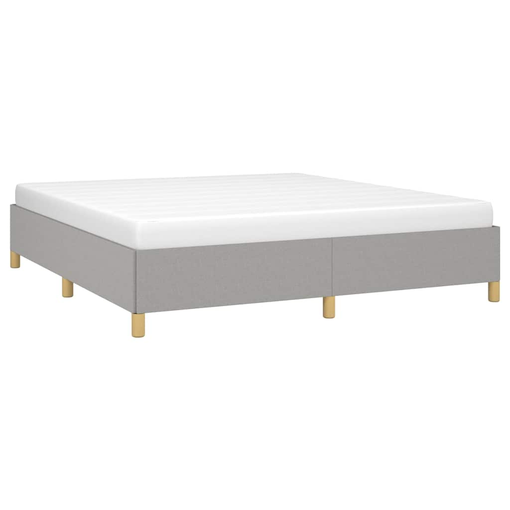 vidaXL Bed Frame without Mattress Light Grey California King Fabric