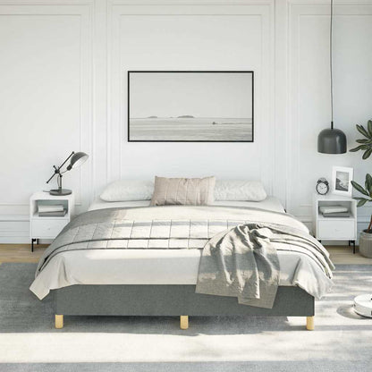 vidaXL Bed Frame without Mattress Dark Grey California King Fabric
