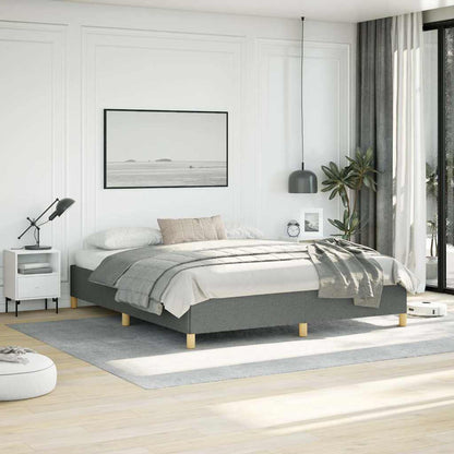 vidaXL Bed Frame without Mattress Dark Grey California King Fabric