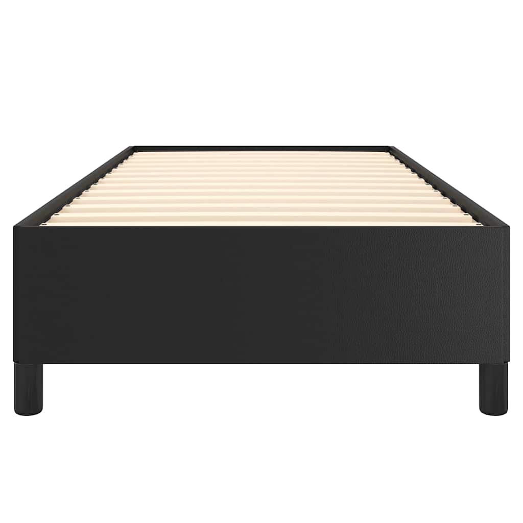 vidaXL Bed Frame without Mattress Black 100x190 cm Twin Faux Leather