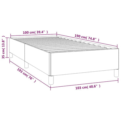 vidaXL Bed Frame without Mattress Black 100x190 cm Twin Faux Leather