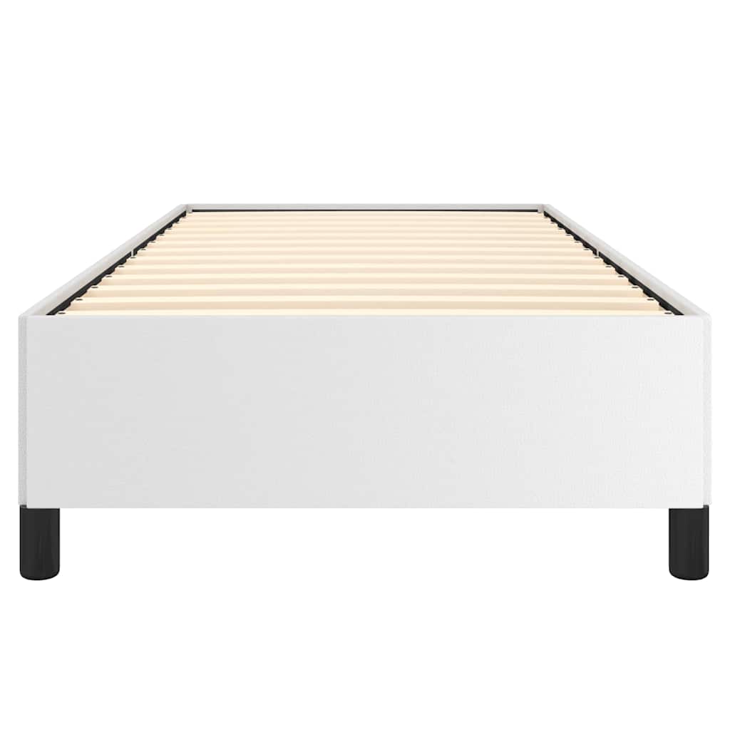 vidaXL Bed Frame without Mattress White 100x190 cm Twin Faux Leather