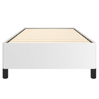 vidaXL Bed Frame without Mattress White 100x190 cm Twin Faux Leather