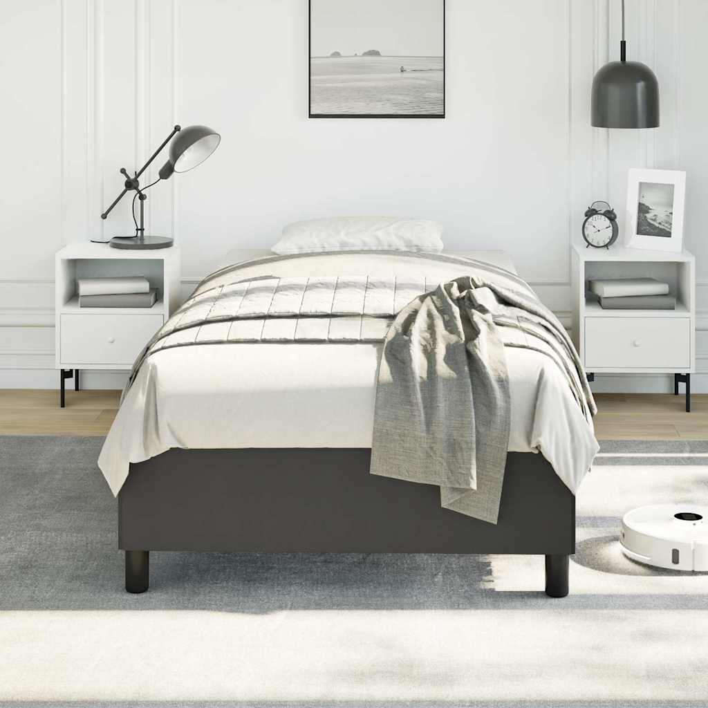vidaXL Bed Frame without Mattress Black 100x203cm Twin XL Faux Leather
