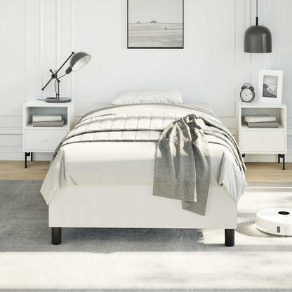 vidaXL Bed Frame without Mattress White 100x203 cm Twin XL Faux Leather