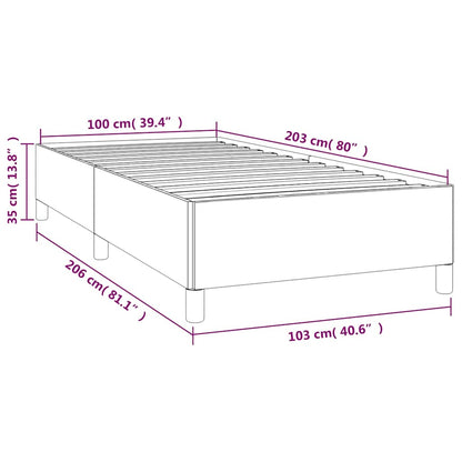 vidaXL Bed Frame without Mattress White 100x203 cm Twin XL Faux Leather