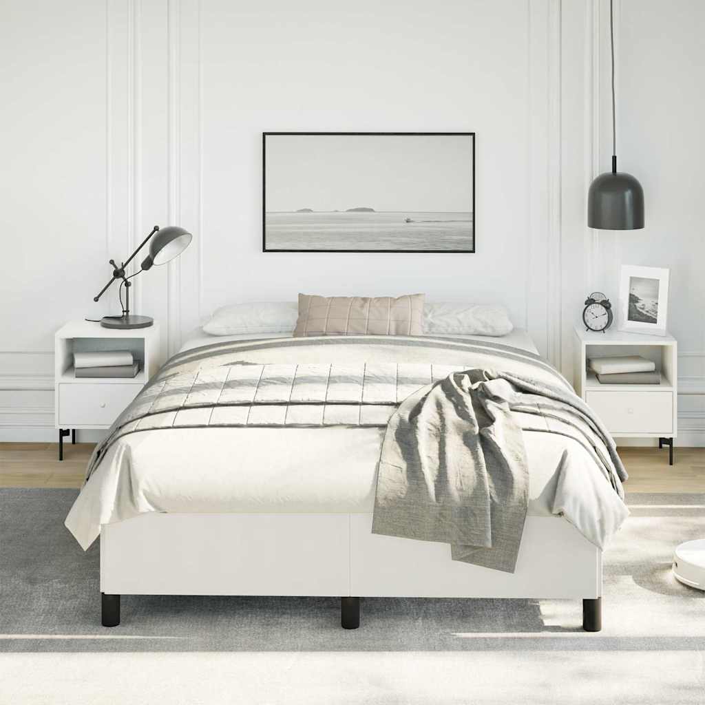 vidaXL Bed Frame without Mattress White 137x190 cm Full Faux Leather