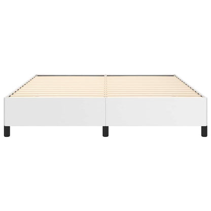 vidaXL Bed Frame without Mattress White 152x203 cm Queen Faux Leather