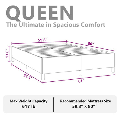 vidaXL Bed Frame without Mattress White 152x203 cm Queen Faux Leather