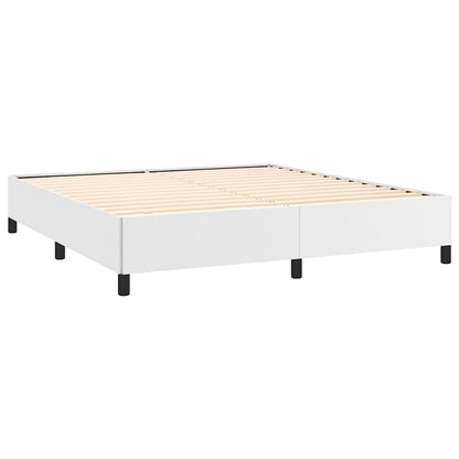 vidaXL Bed Frame without Mattress White 193x203 cm King Faux Leather