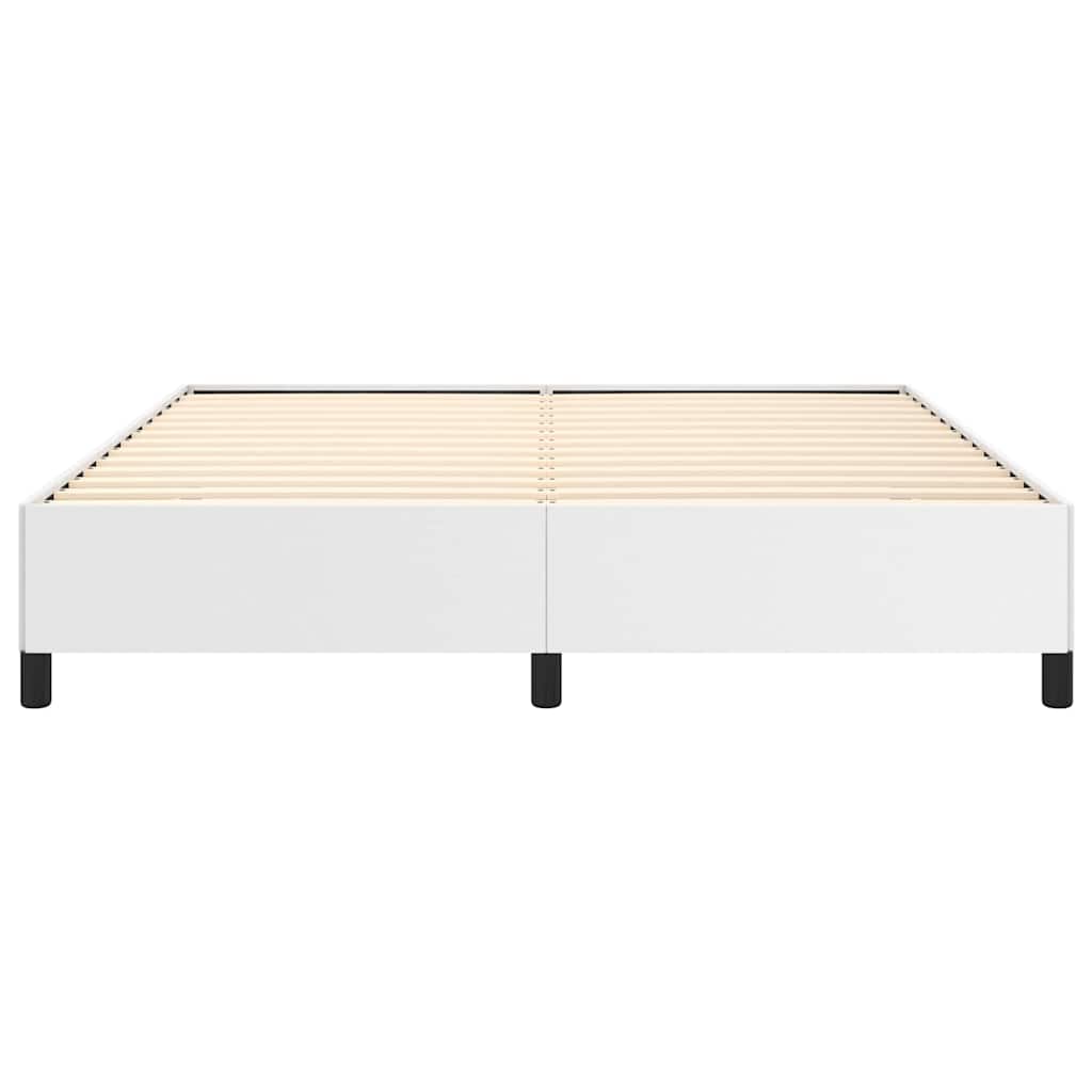 vidaXL Bed Frame without Mattress White 193x203 cm King Faux Leather