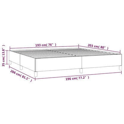 vidaXL Bed Frame without Mattress White 193x203 cm King Faux Leather