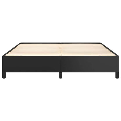 vidaXL Bed Frame without Mattress Black California King Faux Leather