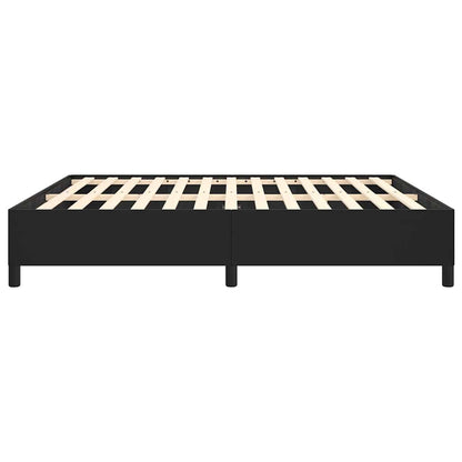 vidaXL Bed Frame without Mattress Black California King Faux Leather
