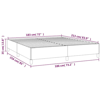vidaXL Bed Frame without Mattress Black California King Faux Leather