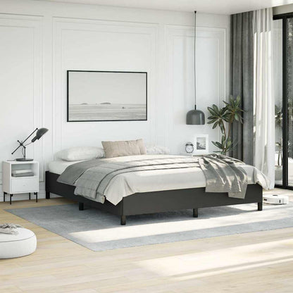 vidaXL Bed Frame without Mattress Black California King Faux Leather