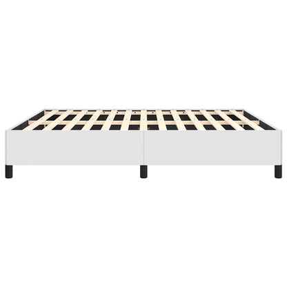 vidaXL Bed Frame without Mattress White California King Faux Leather