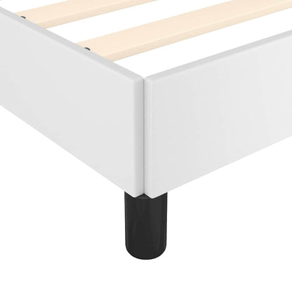 vidaXL Bed Frame without Mattress White California King Faux Leather