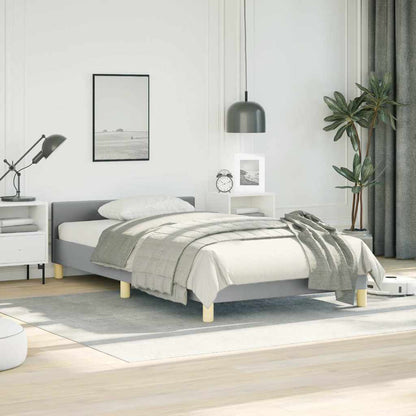 vidaXL Bed Frame without Mattress Light Grey Twin Fabric