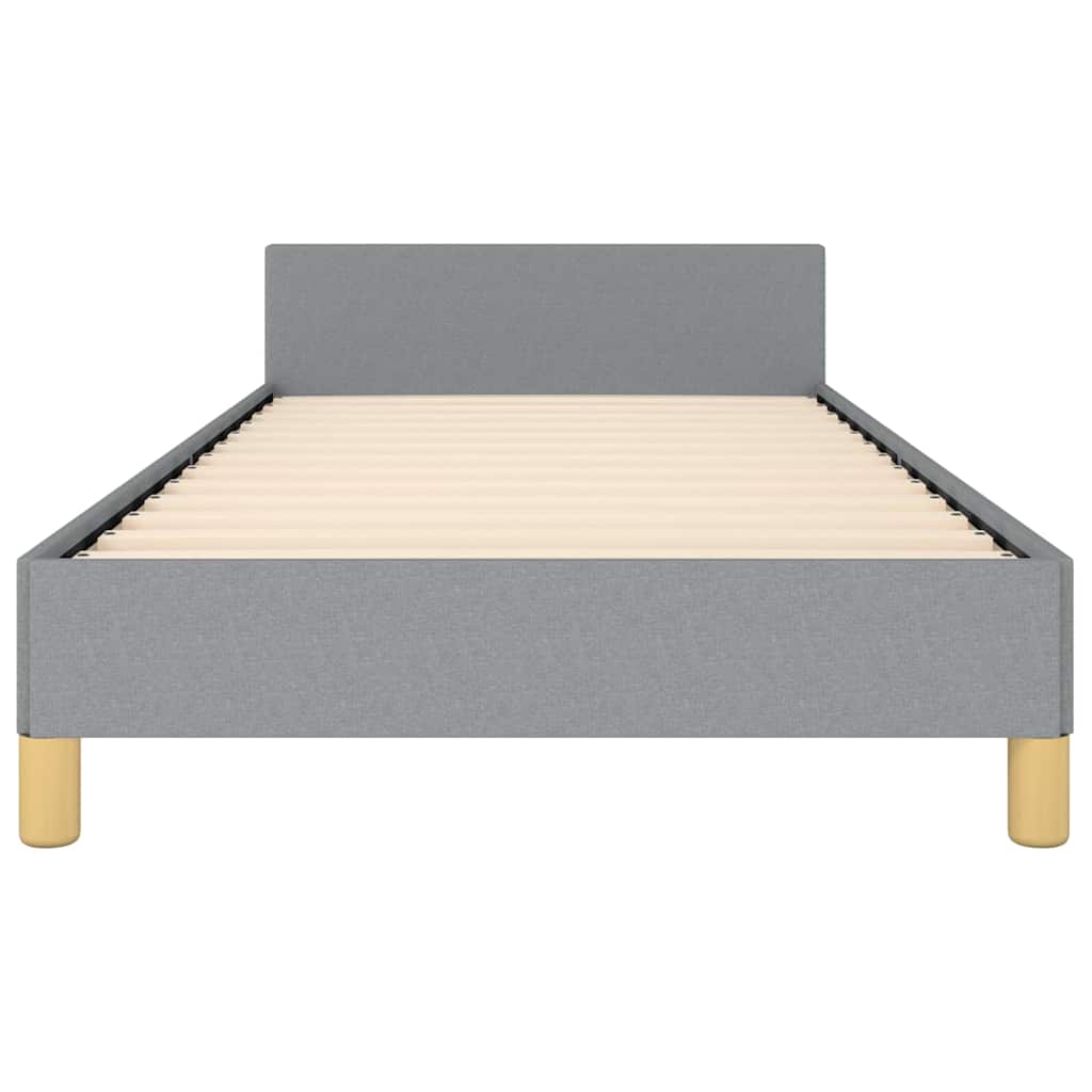 vidaXL Bed Frame without Mattress Light Grey Twin XL Fabric