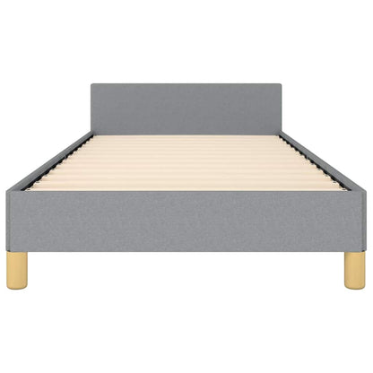 vidaXL Bed Frame without Mattress Light Grey Twin XL Fabric