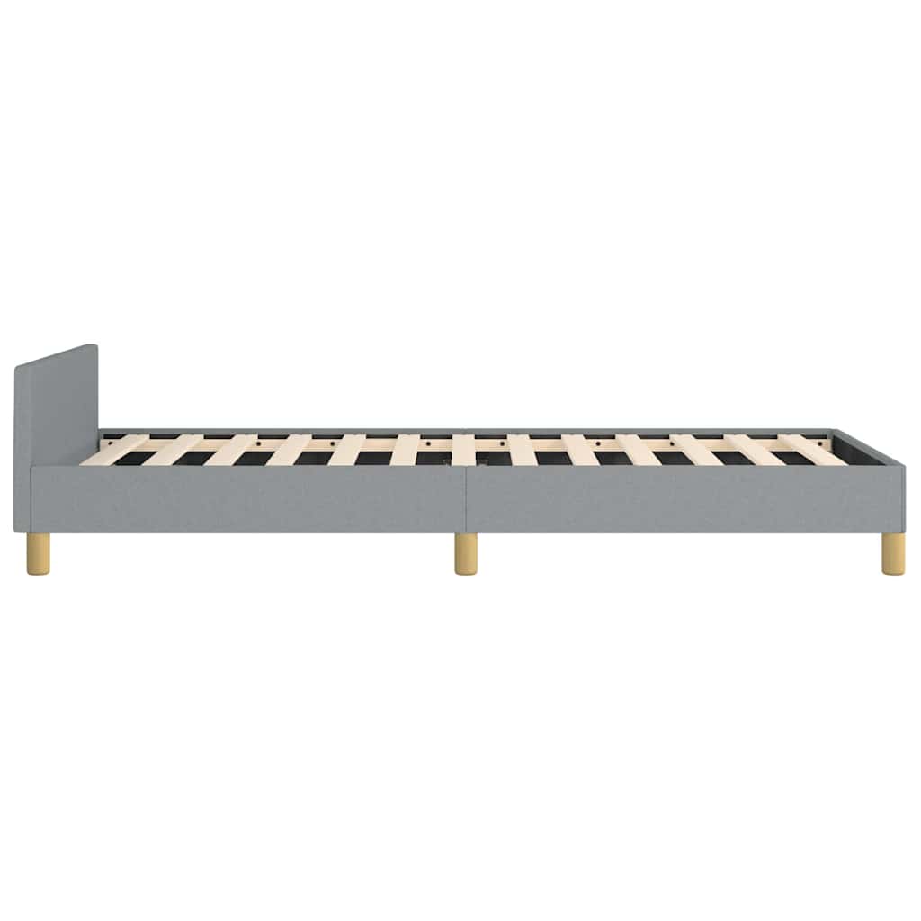 vidaXL Bed Frame without Mattress Light Grey Twin XL Fabric