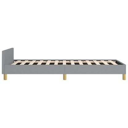 vidaXL Bed Frame without Mattress Light Grey Twin XL Fabric