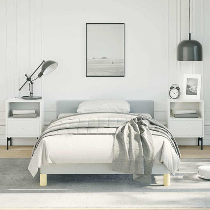 vidaXL Bed Frame without Mattress Light Grey Twin XL Fabric