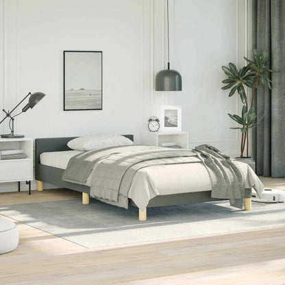 vidaXL Bed Frame without Mattress Dark Grey Twin XL Fabric