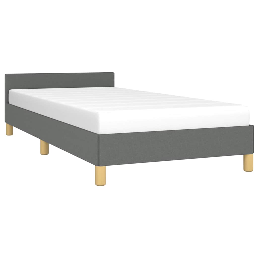 vidaXL Bed Frame without Mattress Dark Grey Twin XL Fabric