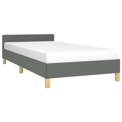 vidaXL Bed Frame without Mattress Dark Grey Twin XL Fabric