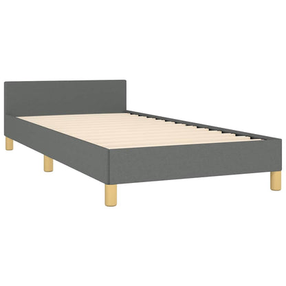 vidaXL Bed Frame without Mattress Dark Grey Twin XL Fabric
