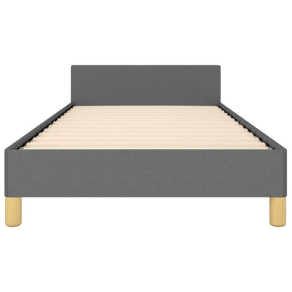 vidaXL Bed Frame without Mattress Dark Grey Twin XL Fabric