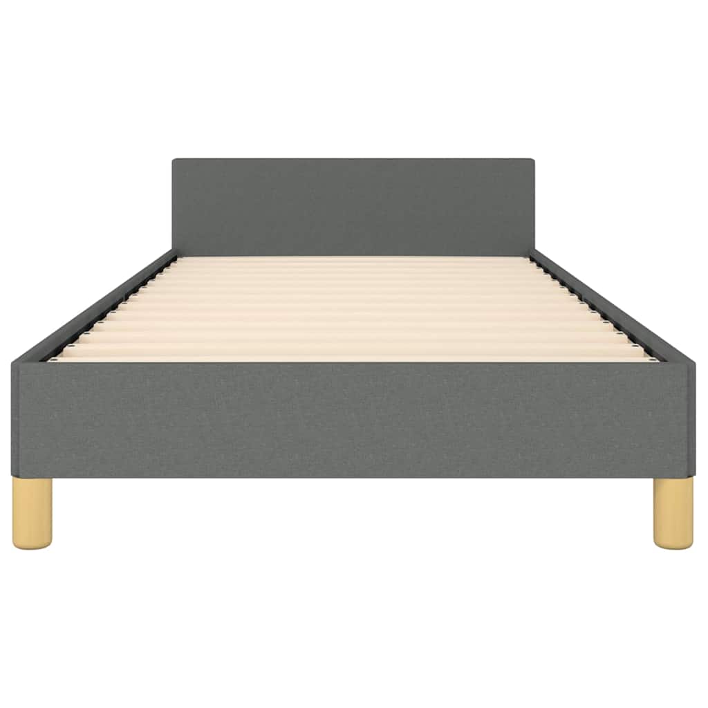 vidaXL Bed Frame without Mattress Dark Grey Twin XL Fabric