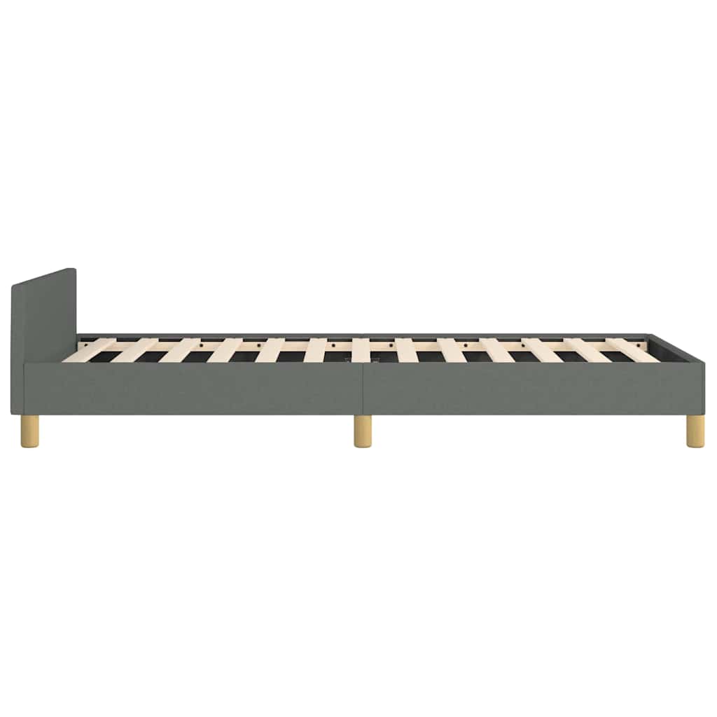 vidaXL Bed Frame without Mattress Dark Grey Twin XL Fabric