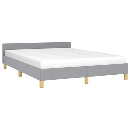 vidaXL Bed Frame without Mattress Light Grey Full Fabric