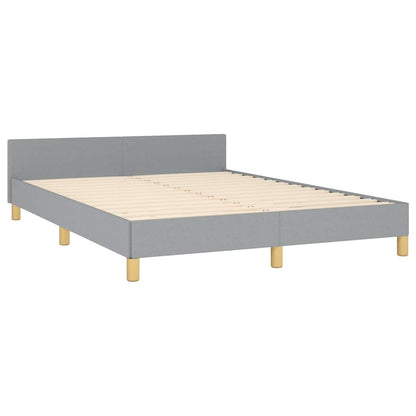 vidaXL Bed Frame without Mattress Light Grey Full Fabric