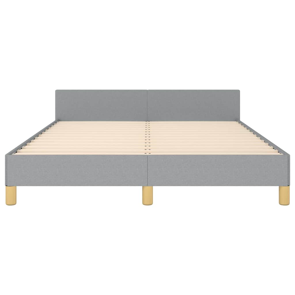 vidaXL Bed Frame without Mattress Light Grey Full Fabric