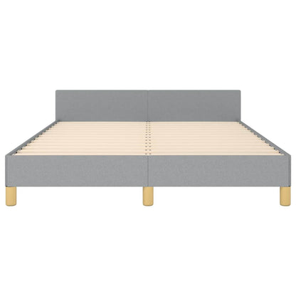 vidaXL Bed Frame without Mattress Light Grey Full Fabric