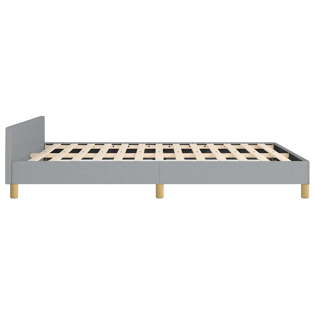 vidaXL Bed Frame without Mattress Light Grey Full Fabric