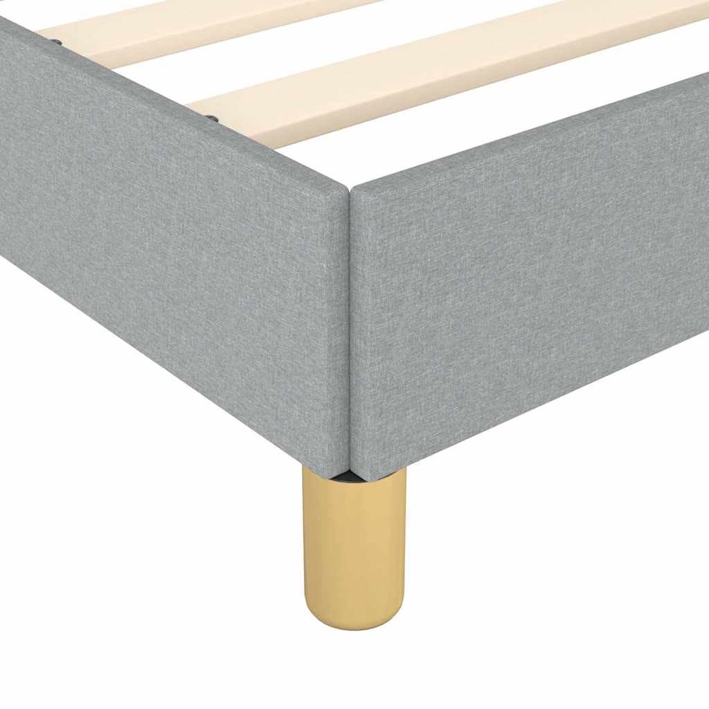 vidaXL Bed Frame without Mattress Light Grey Full Fabric