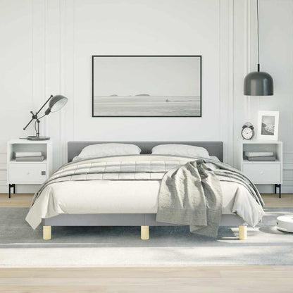 vidaXL Bed Frame without Mattress Light Grey Full Fabric