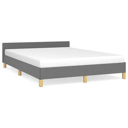vidaXL Bed Frame without Mattress Dark Grey Full Fabric