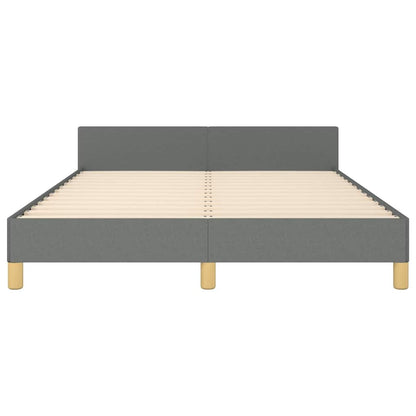 vidaXL Bed Frame without Mattress Dark Grey Full Fabric