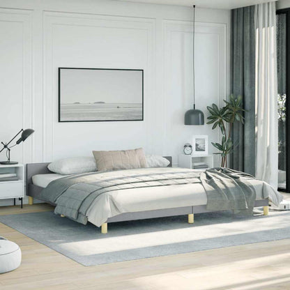 vidaXL Bed Frame without Mattress Light Grey California King Fabric