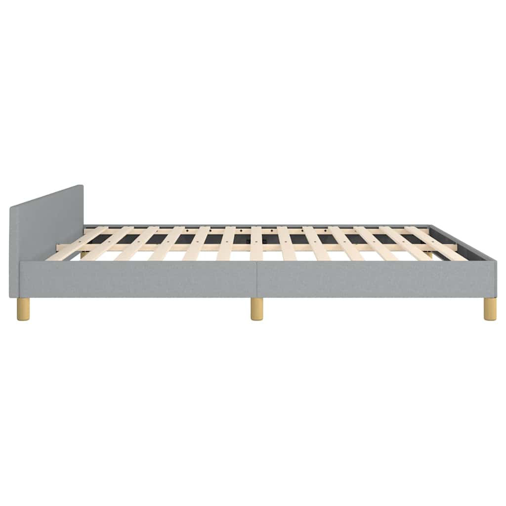 vidaXL Bed Frame without Mattress Light Grey California King Fabric