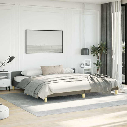 vidaXL Bed Frame without Mattress Dark Grey California King Fabric