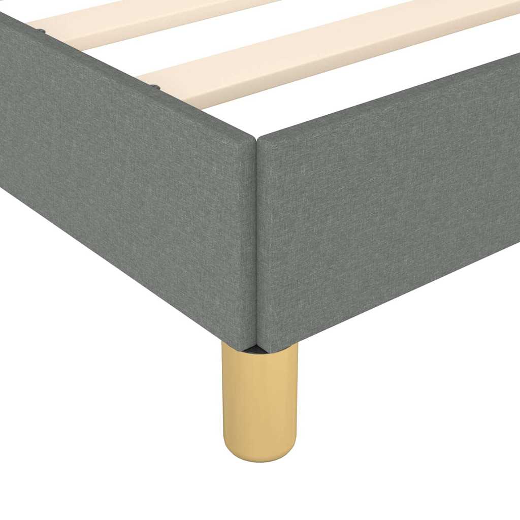 vidaXL Bed Frame without Mattress Dark Grey California King Fabric