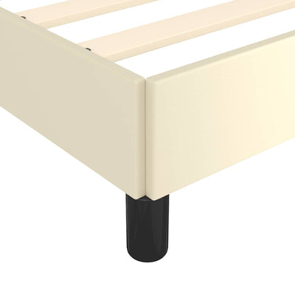 vidaXL Bed Frame with Headboard without Mattress Cream 140x190 cm