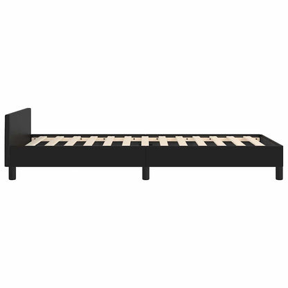 vidaXL Bed Frame without Mattress Black Twin Faux Leather